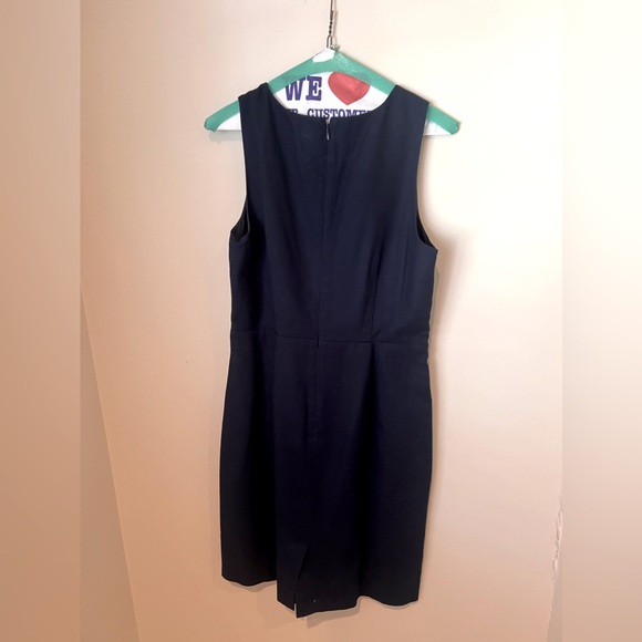 Jcrew Button Tab Navy Blue Dress - Picture 3 of 6